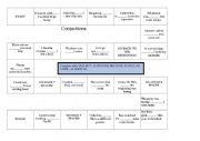 English Worksheet: Conjuctions - Board Game