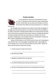 English Worksheet: reading comprehension