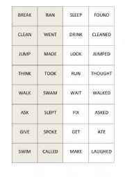 English Worksheet: Domino past simple