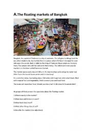 English Worksheet: Markets Around the World