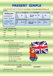 English Worksheet: PRESENT SIMPLE