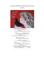 English Worksheet: Blackbird 
