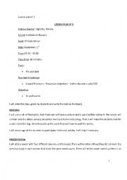 English Worksheet: Lesson Plan 2: THE ALPHABET 