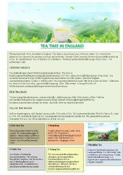 Tea time in England