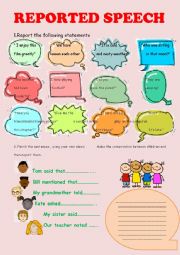 English Worksheet: Reported Speech