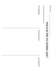 English Worksheet: What is the weather like?