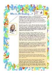 English Worksheet: Who is J.K Rowling ?