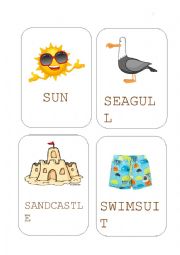 English Worksheet: Flash-cards Summer 