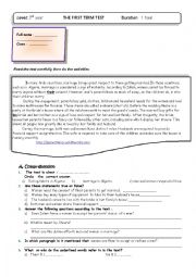 English Worksheet: marriage  in Algeria test