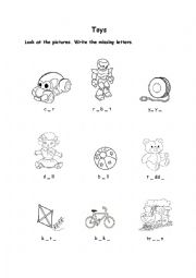 English Worksheet: Toys