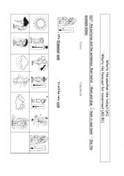 English Worksheet: The weather forecast