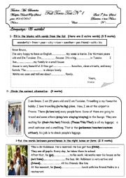 English Worksheet: synthese 1