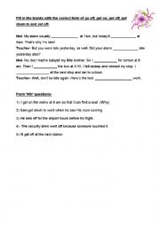 English Worksheet: Phrasal verbs