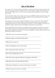 English Worksheet: FUTURE