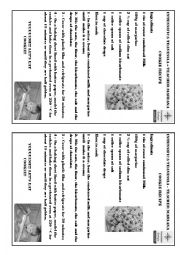 English Worksheet: Cookie Recipe