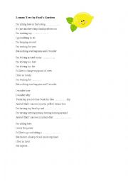 English Worksheet: Lemon Tree song