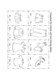 English Worksheet: Clothes