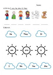 English Worksheet: verb to be