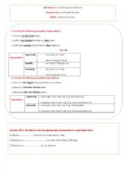 Comparatives and superlatives 