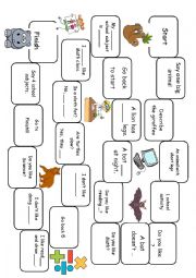 English Worksheet: board game