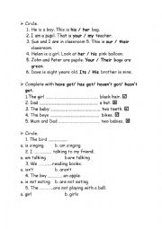 English Worksheet: Grammar Drills