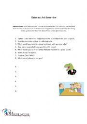 English Worksheet: interview role play