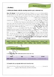 English Worksheet: check your learning