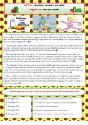 English Worksheet: Energy Balance