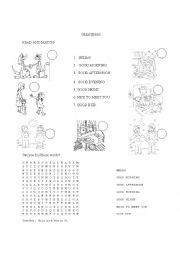 English Worksheet: GREETINGS :)