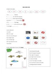 English Worksheet: Basic Directions