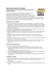 English Worksheet: Medications, make no mistake