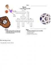English Worksheet: Sport