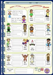 English Worksheet: What is your name?