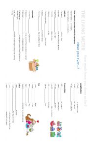 English Worksheet: LIVING METRE