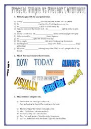 Present Simple vs Present Continuous