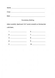 English Worksheet: br blend 