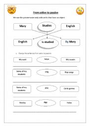 English Worksheet: Passive voice