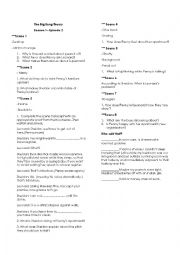 English Worksheet: The big bang theory EP 2 S 1