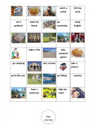 English Worksheet: Coin Slide Board Game