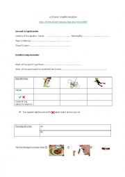 English Worksheet: Last Summer holidays - oral comprehension