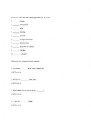 English Worksheet: PREPOSITIONS PACKET