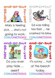 Coordinating Conjunctions Flash Cards 49-64