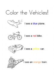 English Worksheet: colors