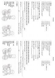 English Worksheet: He/she practice