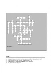 English Worksheet: Crossword for Elementary 