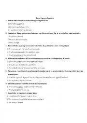 English Worksheet: figures of speech