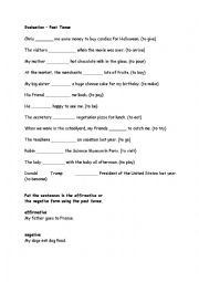 English Worksheet: Past tense evaluation