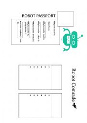 Robot Passport Worksheet CEFR Topic The Robot