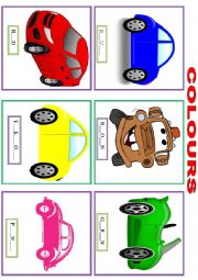 English Worksheet: COLOURS - FLASHCARS