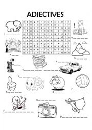 ADJECTIVES WORDSEARCH